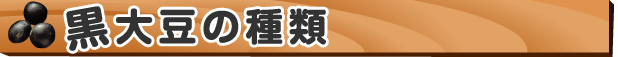 黒大豆の種類 黒大豆-黒大豆の種類