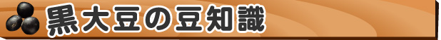 黒大豆の豆知識 黒大豆-黒大豆の豆知識